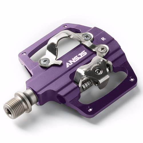 Mountainbike-Pedale für Mountainbike, flache Plattform, kompatibel mit SPD-Mountainbike, Doppelfunktion, versiegelt, clipless Aluminium, 9/16 Zoll Pedale mit Stollen für Straße, MTB, Mountainbikes