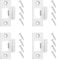 4 PCS Door Strike Plate, Stainless Door Latch Plate, Matching Screws, Bolt Lock for Internal Door, Resistant and Durable Strike Plates for Internal Doors,with Repair Screws,for Wooden Door Frame