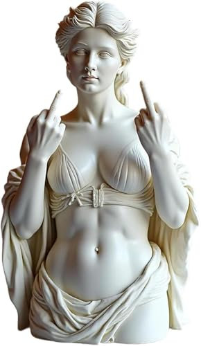 Unapologetic Venus The Middle Finger Statue Rebellisch Kühne Moderne Kunst Dekor Einzigartige Dekorative Harz Kunst Statue Geschenk für Moderne Rebellen Römische Mythologie Ornament für Kunstliebhaber