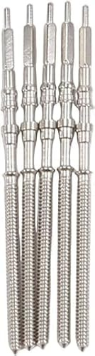 Czhotg Kit de 5 piezas de corona de vástago de acero para reloj de movimiento plateado NH35 NH36 NH38 NH39, piezas de repuesto, herramientas y accesorios de reparación, herramientas y kits de