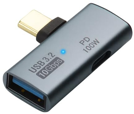 RJLLKD 100w Adaptador USB C OTG, Adaptador Lightning a USB Tipo C 100w PD De Carga a Doble USB C Splitter Compatible para iPhone 15 Pro MAX, Google TV Chromecast 2020, Macbook, Samsung Galaxy S22/S23