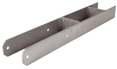 MEIN GARTEN VERSAND H-Pfostenträger 14x14 cm verzinkt zum Einbetonieren – H-Anker Pfostenanker aus Stahl 14x14x60 cm für Holzpfosten, Zaunpfosten, Carport-Stützen & Sichtschutz