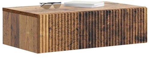 vidaXL Wandmontierter Beistelltisch Altholz 59 x 34,5 x 17 cm, Moderne Wohnraumaufbewahrung, rechteckiges Wandregal, platzsparender Couchtisch, kompaktes Möbel fürs Dekor