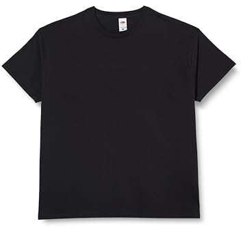 Fruit of the Loom Original T T-Shirt, Noir, M (Lot de 5) Homme