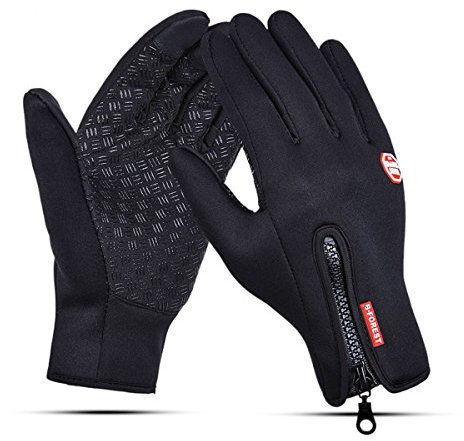 Lyna Radfahren Skifahren Eislaufen Handschuhe, einstellbare wasserdichte Touch Screen Bike Handschuhe im Winter im Freien für Männer oder Frauen (XL)