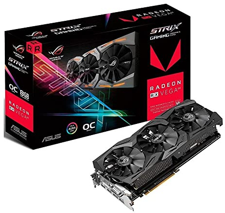 ASUS, Scheda video Radeon RX Vega 64 da 8 GB, con Overclock 2048 bit HBM™ PCI Express 3.0 HDCP Ready (STRIX-RXVEGA64-O8G-GAMING)