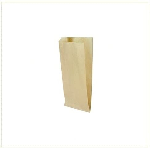 Palucart® 200 Sacchetti di carta per alimenti colore Avana, misura 12x26 cm, buste in carta kraft per Trasporto di Cibi e Oggetti