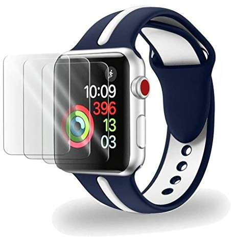 [3er Pack] Premium iWatch 38mm Gorilla Panzerschutzfolie Schutzfolie für Apple Watch 38mm Series 1/2 / 3 Ultra HD+ 9H Tempered Glass Screen Protector – Kristal KLAR