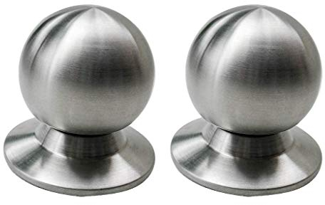 Tubayia 2 pomos giratorios de acero inoxidable para puertas de grosor 30-50 mm