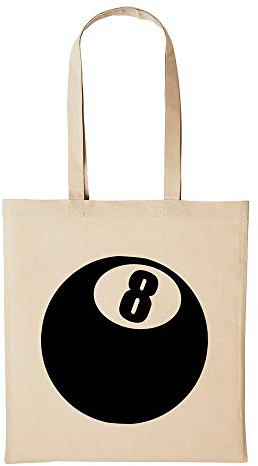 huuraa Baumwollbeutel Billiard Geschenk Einkaufstasche Natural 10 Liter Baumwolle Billiard Accessoire