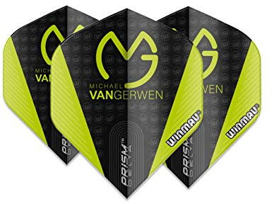 WINMAU MvG Michael Van Gerwen Prism Extra Dicke Dart Flights - 1 Sätze pro Packung (3 Flights insgesamt)