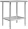 vidaXL Küche Arbeitstisch Verstellbare Füße Gastronomie Gastro Edelstahltisch Küchentisch Zerlegetisch Tisch 80x60x85cm Edelstahl Silbern