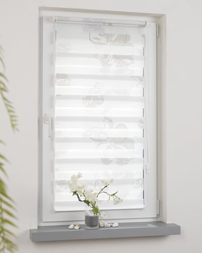 DECOLIA Made by GARESA Klemmfix-Duorollo 45 x 150 cm, Design: Blume