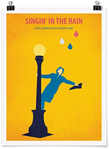 Bilderwelten Poster Filmposter Singing in The rain Hochformat 4:3 Matt 40 x 30cm