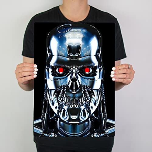 Terminator T800 Metall-Wandposter Skynet Cyberdyne Systems Man Cave (A3)