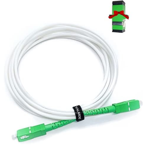 VALARDE Câble/Rallonge Fibre Optique Orange SFR Bouygues Free -Jarretière Monomode SC-APC à SC-APC - Connecteur blindé et renforcé en Kevlar - Très faible Perte - 1 Connecteur fibre Offert (3.5 m)