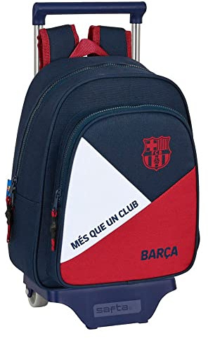 FC Barcelona Safta Kinderrucksack mit Trolley Safta 705, 270 x 100 x 330 mm, Blau/Weiß/Granatrot, Einheitsgröße