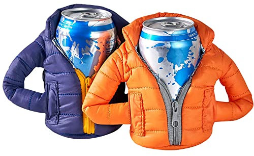 Jackendosen-Kühler, lässiger lustiger Flaschenüberzug, Jacke, Bierdosen-Kühler, Dosen- und Flaschenhalter, Getränke-Coolies, tolles Geschenk für Bierliebhaber (15 x 12 x 8 cm)