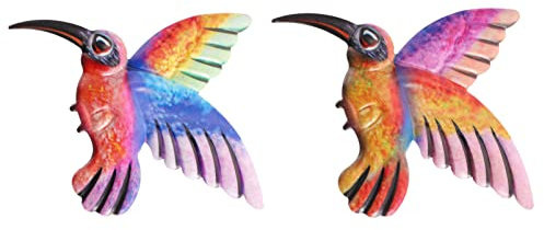 Garneck Metall Wanddeko Wanddekoration Garten Wohnzimmer: 2pcs Dekoration Vogel Vögel Schlafzimmer Wandbild Wand Gartendeko Wandskulptur Wandkunst Metallbild Künstliche Wandschmuck
