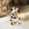 QFkris Mini-Kuh-Skulptur, mundgeblasenes Glas, Tierkunst, Bauernhoffigur, Tierfigur, Miniatur-Sammeldekoration, geblasen