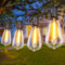 SUWIN LED Lichterkette Outdoor, ST38 Lichterkette Glühbirnen Außen, Wasserdicht Garten Girlanden Lichter mit 60+2 Warmweiß Birnen für Party Bistro Terrasse, 36.5 Meter(120FT)