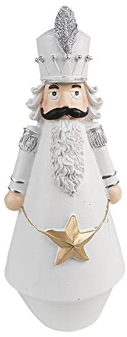 Clayre & Eef Weihnachtsdekoration Nussknacker 24 cm Weiß Polyresin