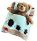 Puppenbettchen - Schlafsack für Puppen bis 30 cm oder Teddybär bis 30m mit Igelfamilie