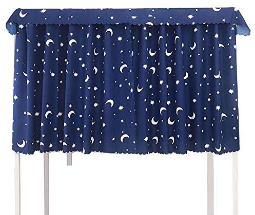 Millya Student Domitory - Tenda oscurante per letto a baldacchino, zanzariera a baldacchino per letto a castello (2 pezzi+1 tenda superiore (1,15 x 2 m), blu navy luna)