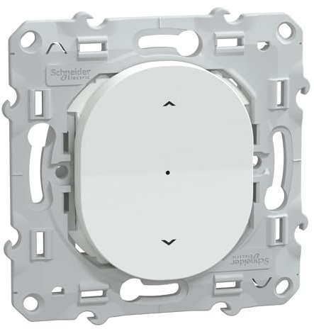 Schneider Electric - Wiser Ovalis - interrupteur volet-roulant - 4A - zigbee - Blanc - S320567W