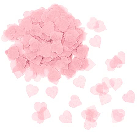 Oblique Unique® Papier Herz Konfetti 1000 Stk. Herzen Tisch Streu Deko für Valentinstag Kinder Geburtstag Party Feier JGA Junggesellinnenabschied Hochzeit (Rosa)