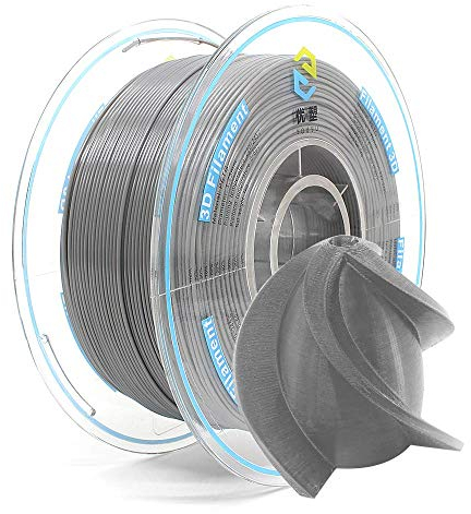 YOUSU PETG 3D Printer Filament 1.75mm Gray, 1kg PLA Filament (2.2lbs) Better Physical Strength and Layer Bonding Performance, Fit Most FDM Printer (PETG Gray)