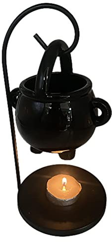 Duftlampe Hexenkessel, Hängender Kessel Ölbrenner Wachsbrenner, Teelichthalter, Halloween Wachswärmer Aroma Diffusor für ätherische öle, Wachsschmelzbrenner für Spa, Yoga, Meditation, Heimdekoration