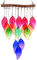 H&D HYALINE & DORA Glas-Windspiel für draußen, Glasblatt-Windspiel für den Außenbereich, 58,4 cm, bunt, einzigartiges Windspiel, Glas-Windspiel zum Aufhängen, für Zuhause, Garten, Terrasse und Hof