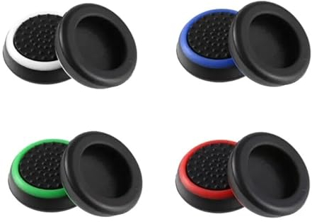 CABLEPELADO Cubierta Joystick, Grips para Joystick, Fundas para thumbstick, Tapas para Joystick, Joystick Thumb Stick, Compatible con PS5,PS4, Xbox 360, PS3, Silicona, Colores Variados, 4 Pares