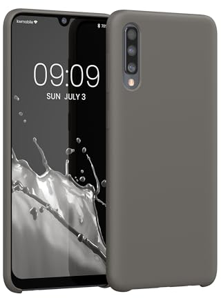 kwmobile Hülle kompatibel mit Samsung Galaxy A50 Hülle - Silikon Handy Case - Handyhülle weiche Oberfläche - kabelloses Laden - Stone Dust