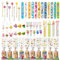 Shinybox Ostern Mitgebsel Kinder, 89 Stück Ostern Party Mitgebsel Gastgeschenke Kinder, Schnapparmbänder Tattoos, Bleistift, Cellophantüten, Partytütenfüller, Geschenke für Kinder Ostern Party Favors