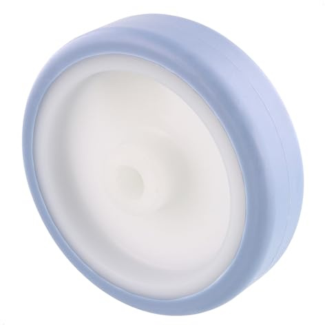 WAGNER Lenkrolle/Bockrolle/Möbelrolle Soft Ersatzrad - Durchmesser Ø 100 mm, blau/weiß, Tragkraft 75 kg - 03670001