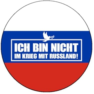 Ich bin nicht im Krieg II mit Russland Aufkleber 4,5 cm