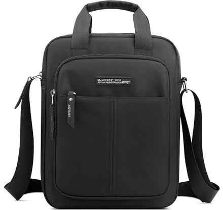 VARLIVOO Umhängetasche Herren Schultertasche Herrentasche Zum Umhängen Mini Messenger Bag Shoulder Crossbody Bag für Reise Arbeite Schule wasserdichte Polyester Männer Tasche Schwarz