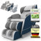 LUX Massagesessel +Bodyscann +Wärmetherapie +Airbag +Bluetooth +Ganzkörper +Zero Gravity, 11 Programme, Shiatsu -Massagesesselwelt | Blau/Hellgrau