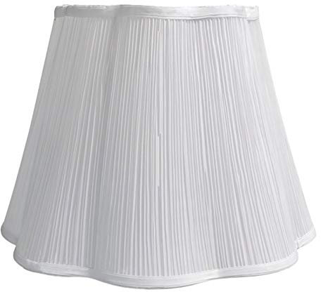 CWCQGH Tischlampen-Lampenschirm, plissierter Lampenschirm, aus beigem Schneestoff, Verschiedene Größen, Tischlampen- und Stehlampen-Lampenschirm, 50 cm