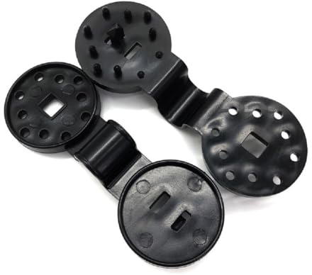 Kunststoffklammern zur Befestigung von Sichtschutzgittern, Heidekraut, Stoffen, Zäunen für Ihren Garten, leicht zu schließen, schwarz, 20 Stück Flonatur.