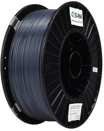 eSUN PETG Filament 1.75 mm, PETG 3D Printer Filament, Measurement Accuracy +/- 0.03 mm, 2.5KG Spule 3D Druck Filament für 3D Drucker, Einfarbig grau