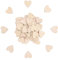 ENLACE Holzherzen zum Basteln, 50 Stück 3cm Holzherzen Hochzeit, Unlackiert Holzherzen Verzierungen Scheiben, Holzscheiben Herz für Hochzeit Gästebuch Beschriften Party Tischdeko