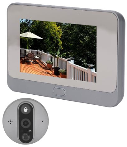 Uadme Campanello visivo intelligente Campanello visivo intelligente Schermo da 4,3 pollici Wireless HD Citofono elettronico per APP