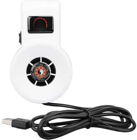Pssopp Ventilador Enfriador de Acuario, Material ABS de Funcionamiento Silencioso, Nivel de Dos Velocidades, Ventilador Enfriador de Tanque de Peces de Tamaño Compacto Ajustable para
