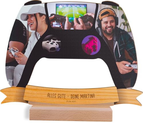Gaming Geschenk personalisiert - Foto Geschenk Holzbild - Gaming Geschenke, Gaming Geschenk für Kinder, Gaming Geburtstagsgeschenk, Gaming Geschenke zum Geburtstag, Fotomosaik