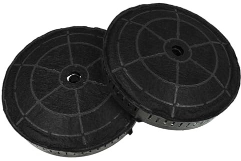 vhbw 2x Filtres à charbon actif compatible avec Bosch DBB66AF60, DBB66AF60/01, DBB96AF50, DBB66AF50/01, DBB66AF50 hotte aspirante - 17,2 cm