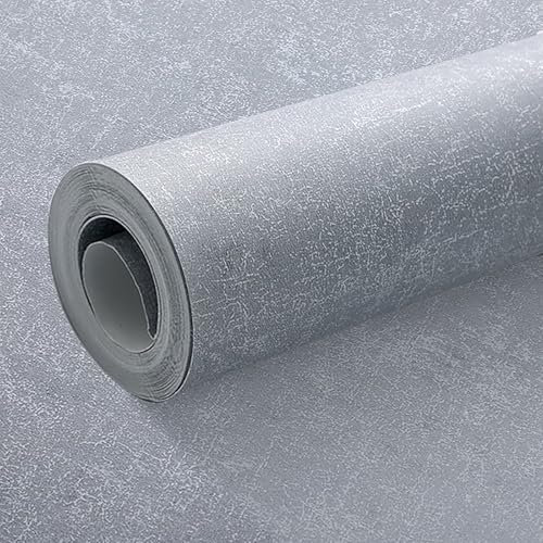 Beswitory Blue Concrete Effect Wallpaper Thick Textured Distressed Concrete Design for Industrial Cement Decor Living Room Hallway Bedroom