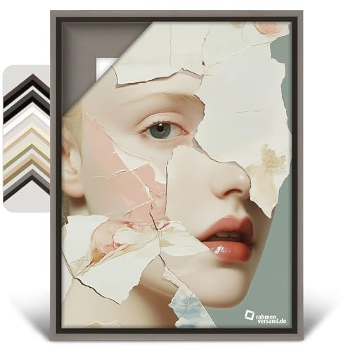 Rahmenversand® Schattenfugenrahmen in verschiedenen Farben (50x70cm Innenmaß + 1,4cm Fuge) - Rahmen für Leinwand aus Holz - Handgefertigte Leerrahmen - Bilderrahmen für Leinwände